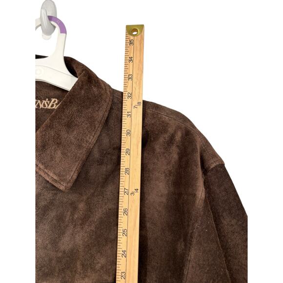 Vintage Suede Coat Shacket Mens St Johns Bay Mens Large Mordern Retro 70s Style - Picture 4 of 11